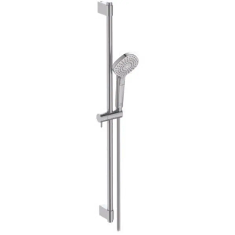 Brausekombination von Ideal Standard mit Handbrause und verstellbarem Halter. Chromoberfläche. Wandmontage.